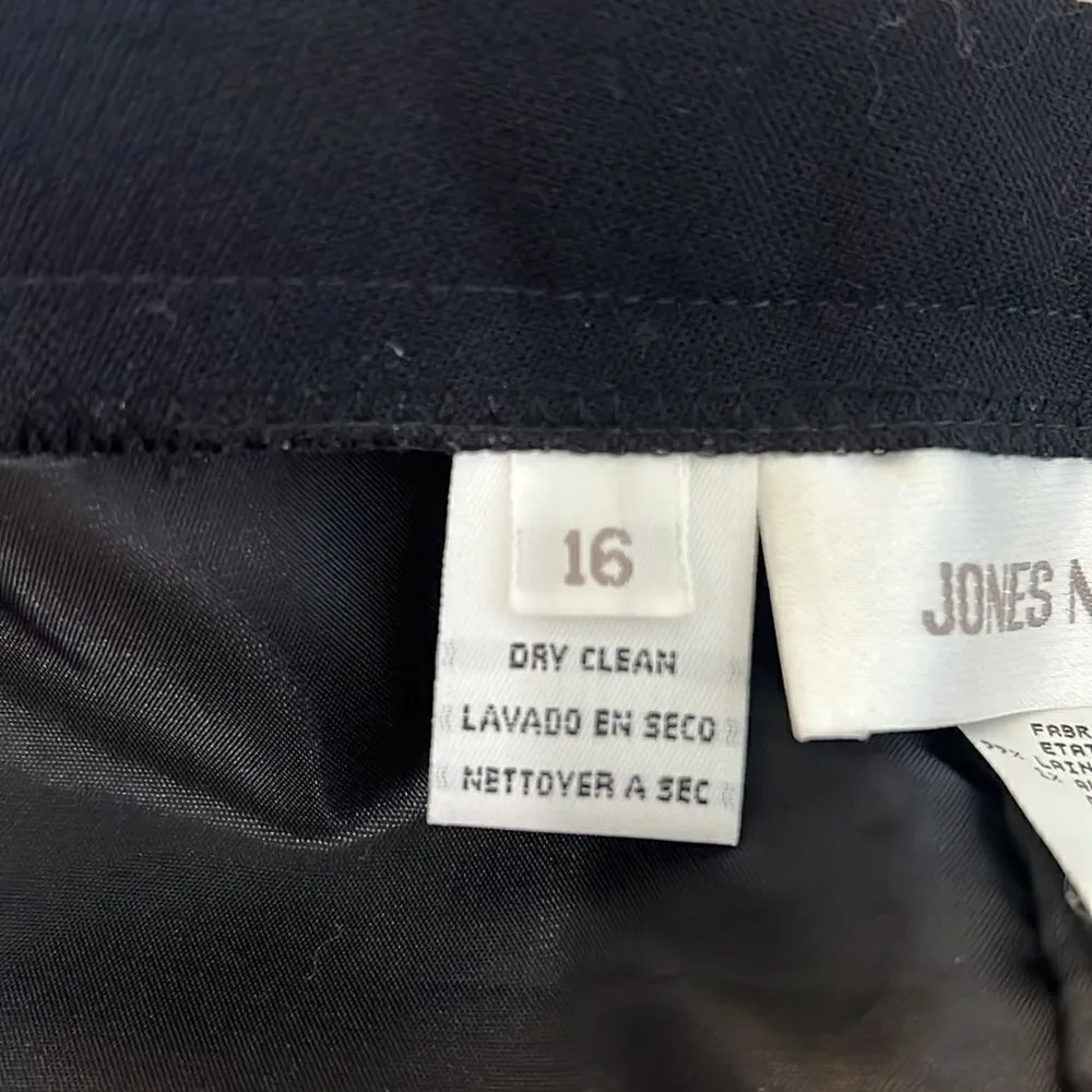 NWT Jones New York Navy Blue Wool Pencil Loire Ink Skirt sz 16